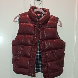 GAP Quilted Puffer Vest in Burgundy Sz 8